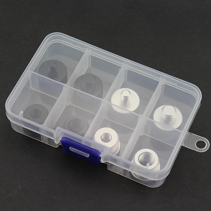TAODAN 8PCS Black and Silver Aluminum Alloy Microphone Adapter Screws Set - Image 7