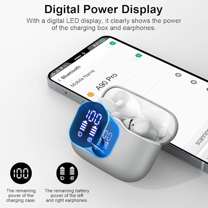 Btootos Wireless Earbuds Bluetooth 5.3 Headphones Bass Stereo Ear Buds - Image 6