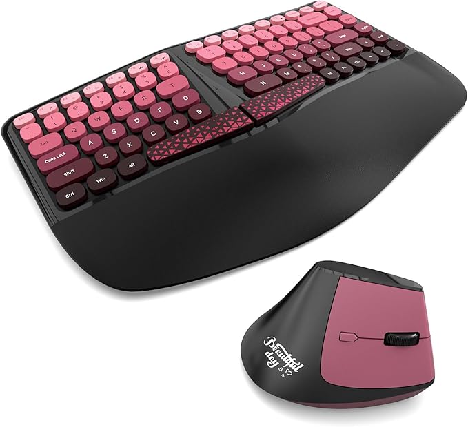 Ergonomic Wireless Keyboard and Mouse Set Wireless Keyboard Silent Mice Set - Image 7