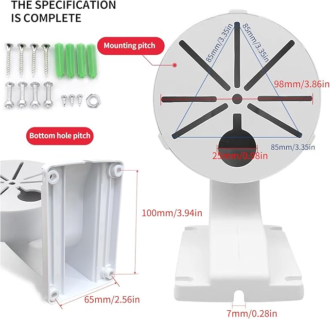 Indoor Outdoor Security Camera Mount Wall Mount L Type Bracket - Image 3