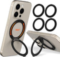 COOLQO 4Pcs 360 Spin Cell Grip Ring Phone Stand Magnetic Holders by COOLQO