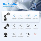 isuke for MagSafe Car Mount, Aluminum Alloy Magnetic Phone Holder for Car - Image 2