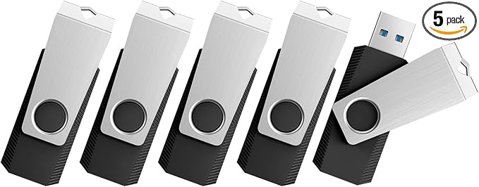 TOPESEL 5 Pack 64GB USB 3.0 Flash Drives, Thumb Drives by TOPESEL