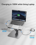 BENFEI Laptop Stand with USB C 6in1 Docking Station, HDMI 4K@60Hz, Gigabit - Image 4