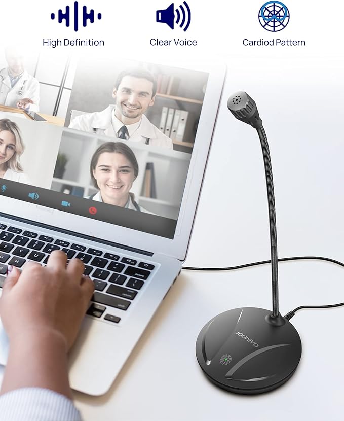 JOUNIVO USB Microphone for Computer, PC/Laptop Mic, Mute Button - Image 5