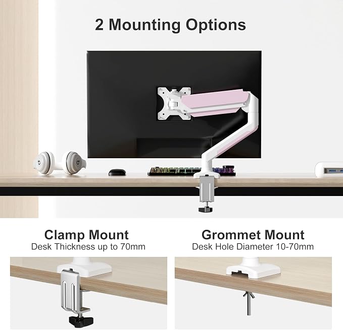 PHOLITEN Single Monitor Arm Fits 13-32 inch, 4.4-19.8lbs Screen, Fully - Image 4