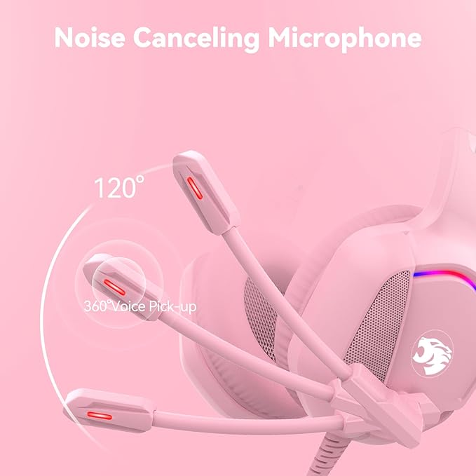 Gaming Headset with Microphone for Pc, Xbox One Series X/s, Stereo Wired Noise - Image 3