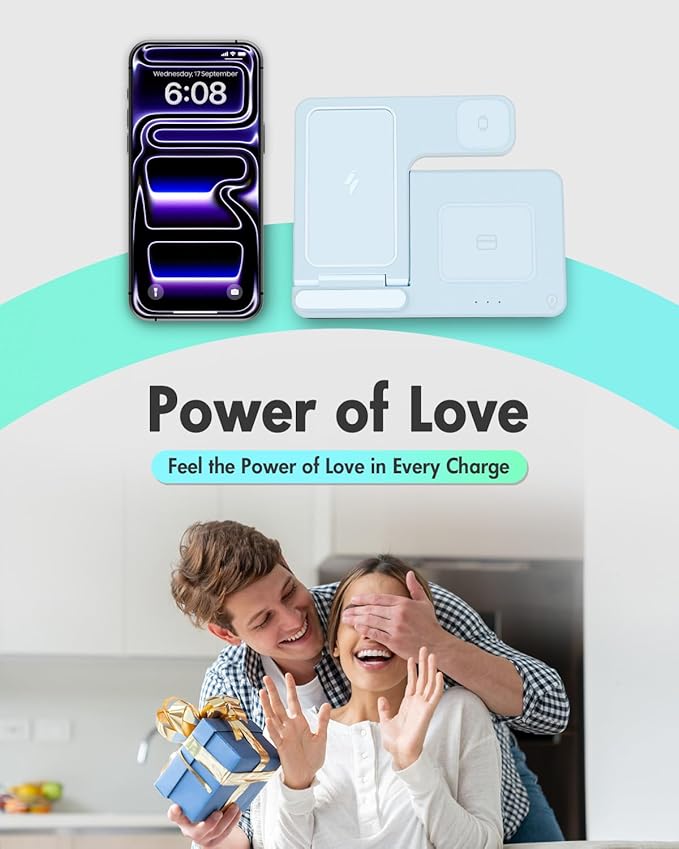 Wireless Charger Stand Charging Station: 3 in 1 Charger Stand Multiple Devices - Image 9