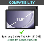 Galaxy Tab A9 Plus Case with Keyboard 5G 11 Inch 2023, 7 Color Backlit - Image 7