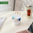 Marble Phone Stand with Metal Holder, Charging Available While Using, Swipe Up - Image 4
