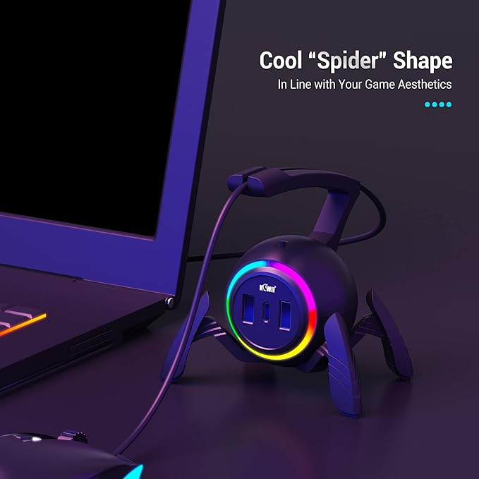 KIWIFOTOS Mouse Bungee RGB Gaming Mouse Cord Holder Controller, Upgraded - Image 7