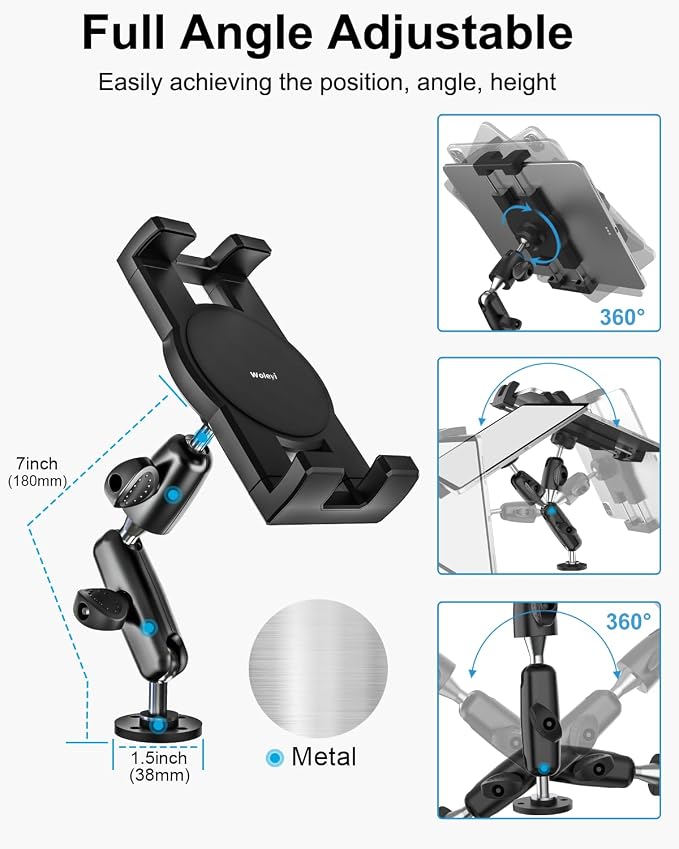 woleyi Aluminum Drill Base Tablet Holder - Image 3