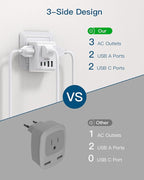 2 Pack Israel Power Adapter, One Beat Israel Travel Plug Adapter - Image 4
