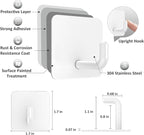 VIS'V Adhesive Hooks, Metal Shower Wall Stick on Hooks, Waterproof, 2 Extra - Image 3