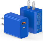 2 Pack USB C Charger, 20W PD Fast Charger Dual Port Plug Type C Charger by LCGENS