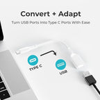 BLACK+DECKER USB C to USB A Adapter, USB C Male to USB Female Adapter Nylon - Image 4