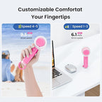 AIRMATE Portable Handheld Fan, 5 Wind Speed Adjustable, 3000mAh Battery - Image 3