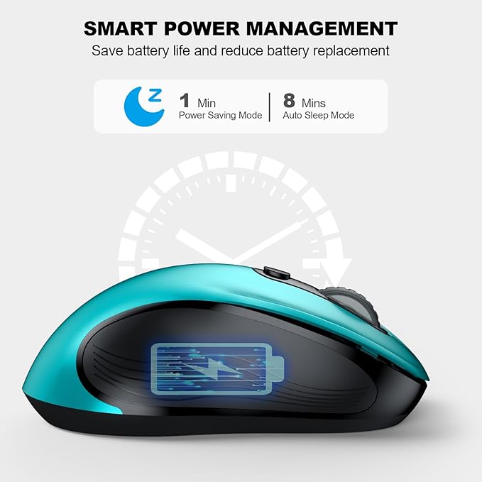 WisFox 2.4G Wireless Mouse for Laptop, Ergonomic Computer Mouse - Image 4