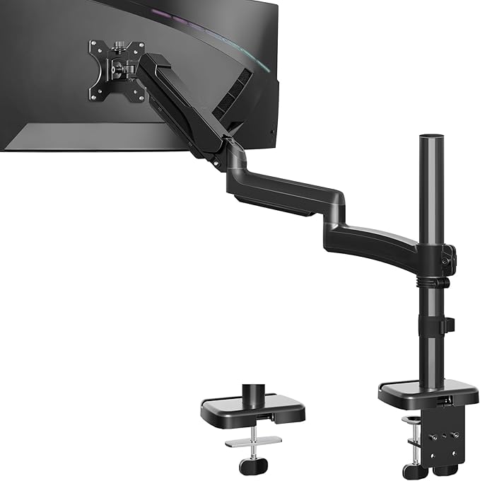 MOUNTUP 27 inch Extra Long Monitor Arm, Single Desk Mount by MOUNTUP