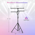 S AFSTAR Pro Audio Tripod, Portable T Bar Lighting Stand w/ 100 LBS Capacity - Image 6
