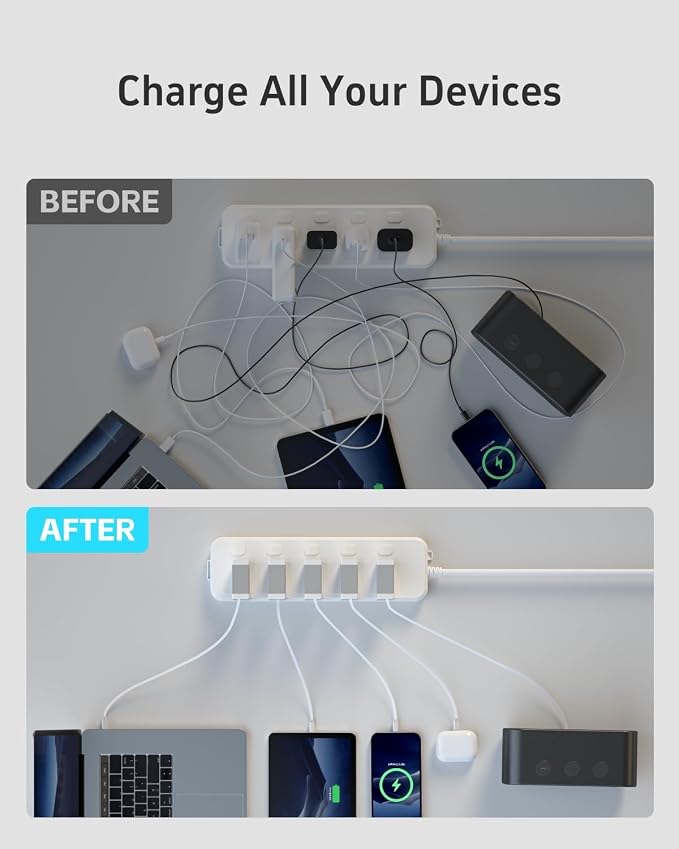 Portable Charger Block, Retractable Wall Charger, 40W PD Fast Charging Block - Image 2