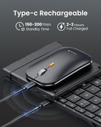 ProtoArc Foldable Keyboard and Mouse, XKM01 True Full-Size Folding Bluetooth - Image 6
