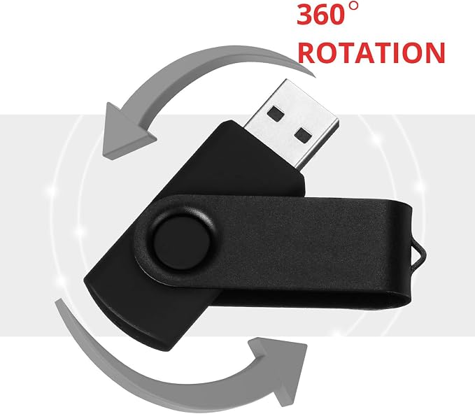 2 Pack 64GB USB 2.0 Flash Drive Memory Stick Thumb Drives Swivel Design - Image 3