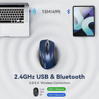 Bluetooth Mouse Rechargeable Wireless Mouse, 4800 DPI Optical Tracking - Image 2