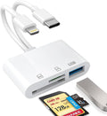 SD Card Reader for iPhone, USB C and Lightning Dual Port SD Card Adapter by CULGC