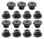 15 pcs 9/16" Drill Hole，1/4" ID Black Silicone Top hat Rubber Grommets by Unknown