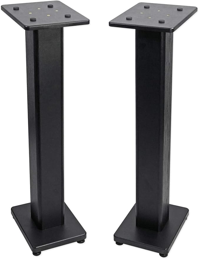 Rockville Pair RHTSB 36 Inch Bookshelf Speaker Stands, High-Performance Wood - Image 2