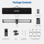 NEEWER 47.2”/120cm Motorized Camera Slider, App Wireless Control Carbon Fiber - Image 9