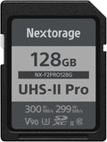 Nextorage 128GB SDXC UHS-II V90 Japanese Brand pSLC Max. Write Speed 299MB/s by Nextorage