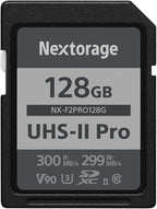 Nextorage 128GB SDXC UHS-II V90 Japanese Brand pSLC Max. Write Speed 299MB/s by Nextorage
