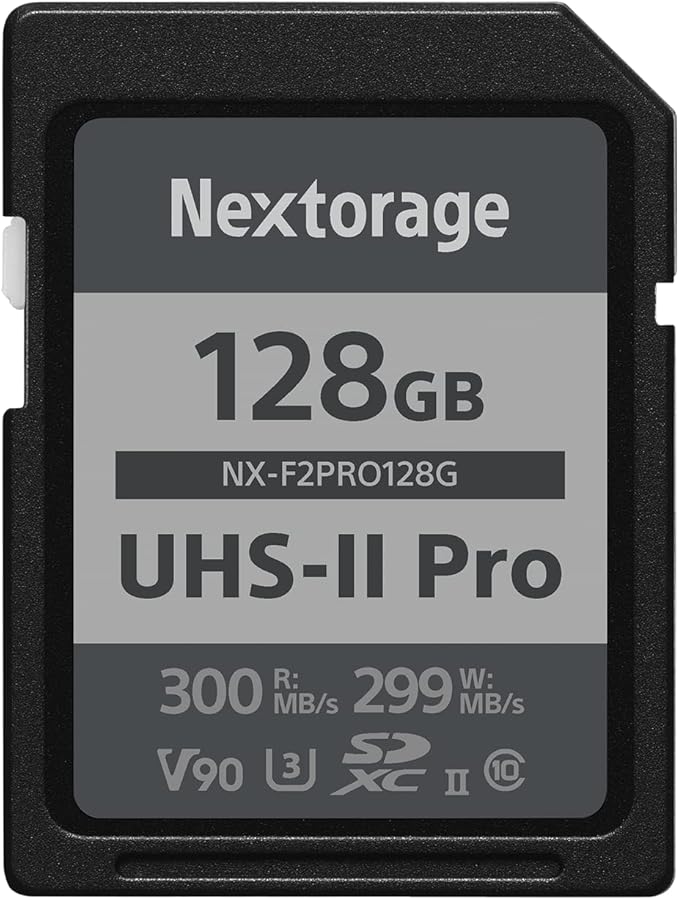 Nextorage 128GB SDXC UHS-II V90 Japanese Brand pSLC Max. Write Speed 299MB/s by Nextorage