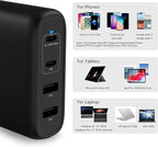 Amazon Basics 100W Four-Port GaN Wall Charger w/ 2 USB-C & 2 USB-A Ports w/PD - Image 4