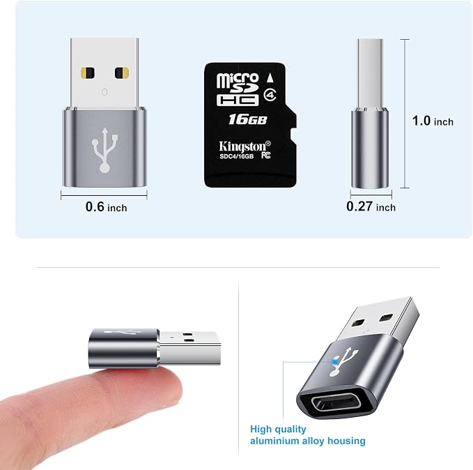 USB to USB C Adapter 20 Pack, USB A to USB C Adapter, C Female to A Male - Image 7