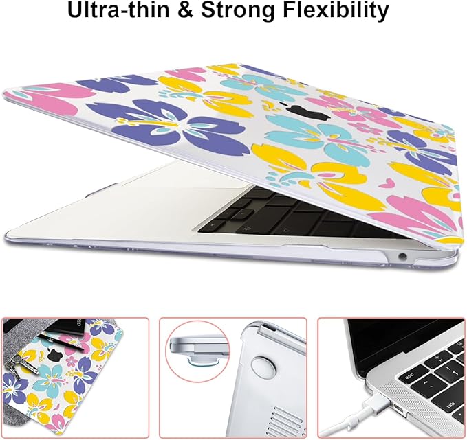 for MacBook Air 13 Inch Case 2021 2020 2019 2018, Pattern Plastic Hard Shell - Image 4