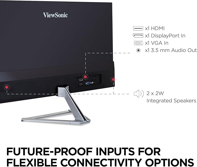 ViewSonic VX2476-SMHD 24 Inch 1080p IPS Monitor - Image 4