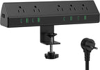 45W Fast Charging Station, Desk Clamp Power Strip, 4 PD USB-C Ports, 5 AC by Jgstkcity