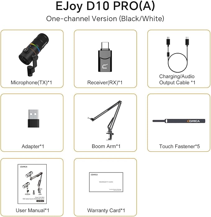 COMICA D10 Pro A Wireless/XLR/USB Dynamic Microphone - Image 4