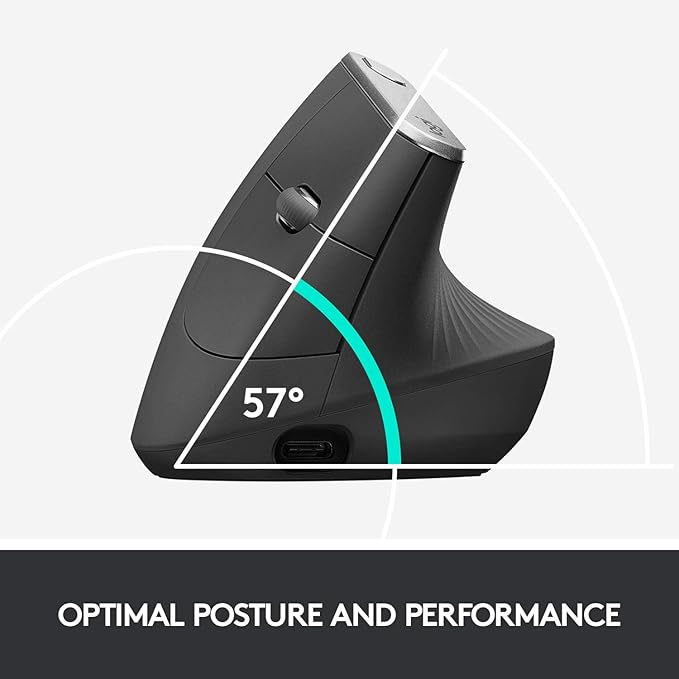Logitech MX Vertical Wireless Mouse – Ergonomic Design Reduces Muscle Strain - Image 3