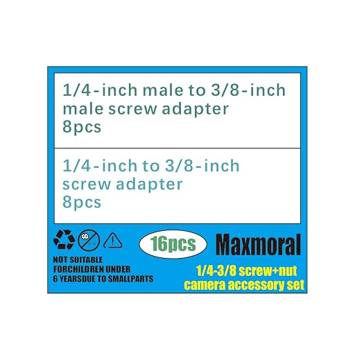 Maxmoral 16PCS 1/4 to 3/8 Tripod Screw Nut Adapters Camera/Light Stand - Image 5