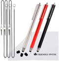 The Friendly Swede Stylus Pen for Touchscreen — 3-Pack 5.5" High Precision by TheFriendlySwede