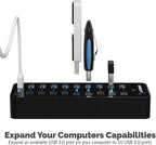 SABRENT 10-Port 60W USB 3.0 Hub - Image 2
