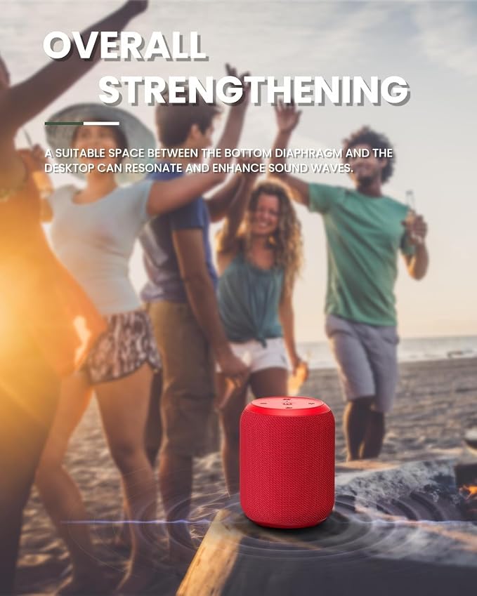 NOTABRICK Bluetooth Speakers, 15W Portable Speakers Bluetooth Wireless V5.0 - Image 6