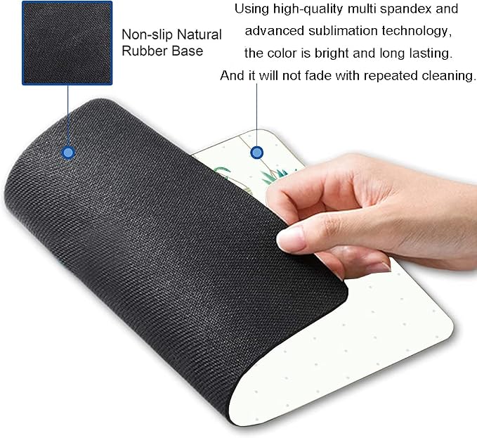 Mouse Pad, Plants Mouse Pad, Square Mouse Mat Waterproof Mousepad Non-Slip - Image 5