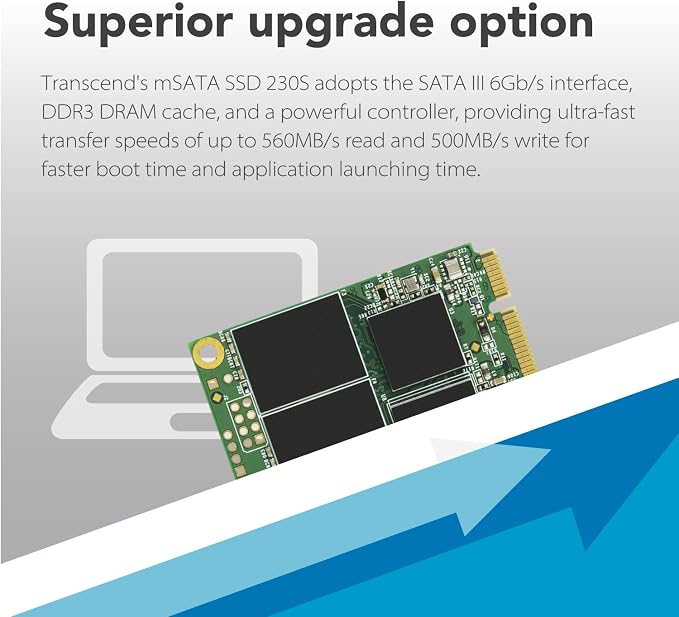Transcend TS64GMSA230S 64GB SATAIII mSATA SSD 230S Internal Solid State Drive - Image 4