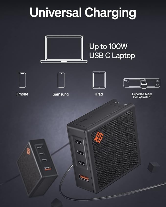 SlimQ 100W USB C Charger PD3.0 Quick Charging Station Block USB Type C Wall - Image 7