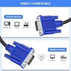 VGA to VGA Monitor Cable 15 Pin Male to Male Computer Cord Support 1080P Full HD - Image 2